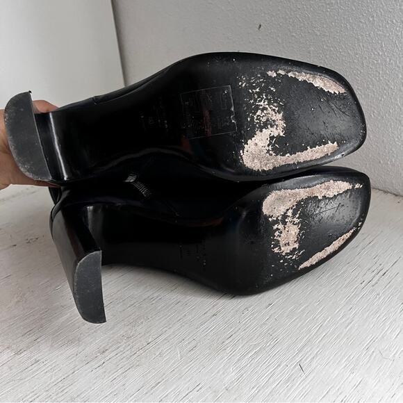 Rag & Bone Navy Ellis leather heeled Ankle Boot size 40 - Picture 9 of 12